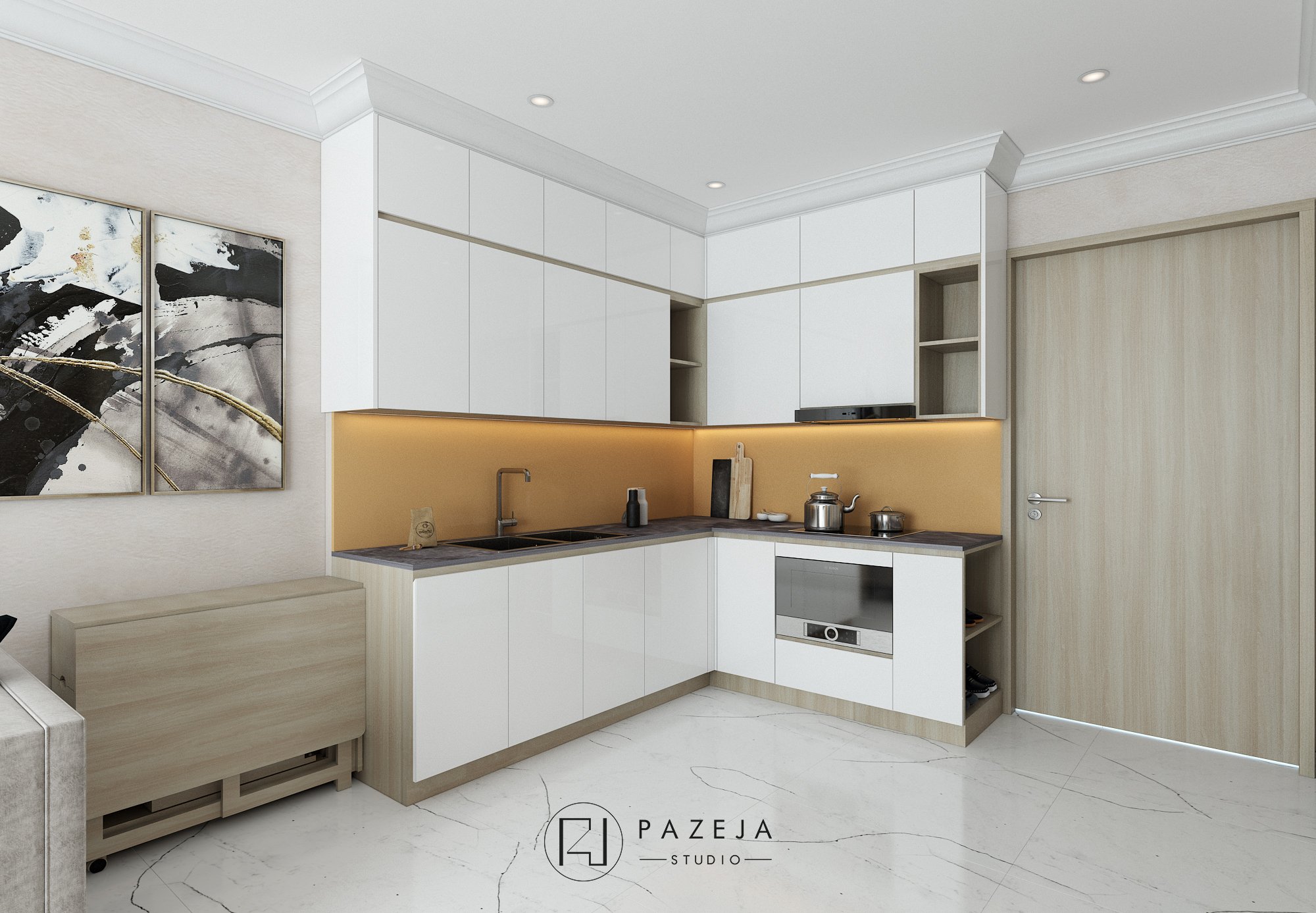 NHÀ BẾP HIỆN ĐẠI VỚI XU HƯỚNG DÁNG CHỮ CÁI