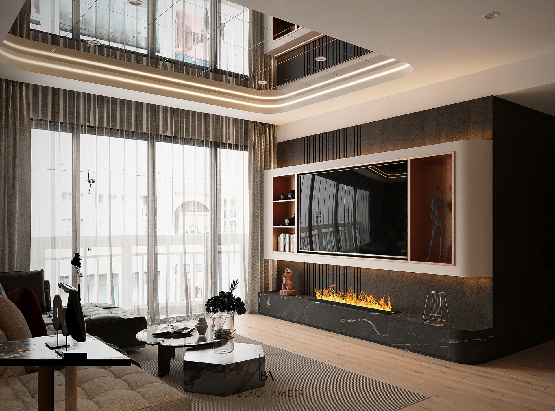 blackamber thiet ke noi that dien singapore phong khach 03 1